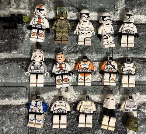 LEGO Star Wars Clone Troopers Minifigure Parts Lot Of 14 Pieces
