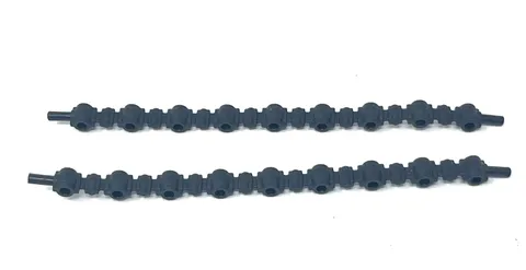 LEGO HERO FACTORY LOT OF 2 BLACK RUBBER FLEXIBLE AMMUNITION BELTS
