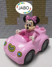 (J 10) Lego Duplo Disney Figure Minnie Mouse with Car