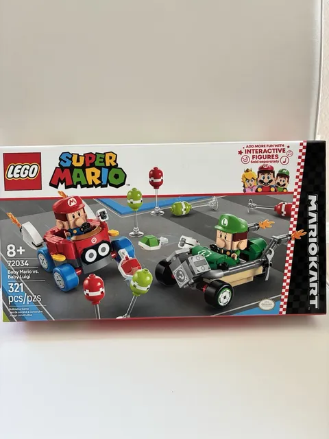 LEGO Super Mario: Mario Kart Baby Mario Vs. Baby Luigi  72034  New Sealed