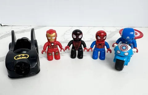 LEGO Duplo Marvel Super Heroes Figures Captain America Iron Man Spider-Man WBike