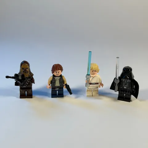 Lego Luke, Han, Chewy and Darth Star Wars Minifigs Good Condition
