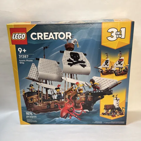 LEGO Creator 3 in 1 Pirate Ship Building Set 31387 5 Minifigures Iconic Boys
