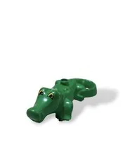 LEGO DUPLO Green Crocodile Animal Figure, Printed Eyes, 1 Piece, Age 2+