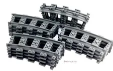 15 LEGO Dark Bluish Grey RC Train Track Curve (22.5°) (2827 53400) - 15 Pieces