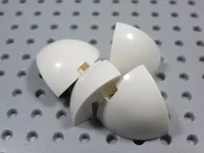LEGO Lot of 4 White 2x2x1-2/3 Quarter Bricks Spheres BP