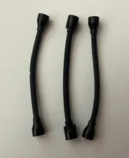 LEGO HOSE FLEXIBLE 8.5L BLACK Tabbed Ends (3 pieces) #73590cO2a Parts