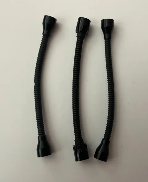 LEGO HOSE FLEXIBLE 8.5L BLACK Tabbed Ends (3 pieces) #73590cO2a Parts