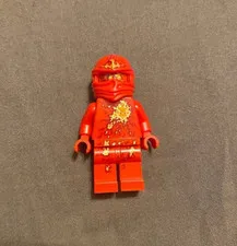 LEGO Ninjago NRG Kai njo0055 Minifigure Fire Ninja Gold Rare - Good Condition