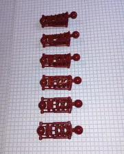 6 Lego 47297 Dark Red Bionicle Lower Leg Section Toa Metru type Genuine Retired