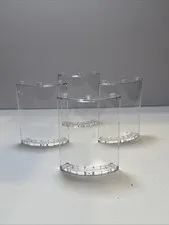 LEGO BULK LOT 4 TRANS CLEAR CYLINDER QUARTER 4X4X6 #30562