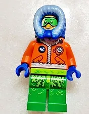 Lego Artic Explorer Minifigure Green Goggles Complete Collectible Lego Minifigur