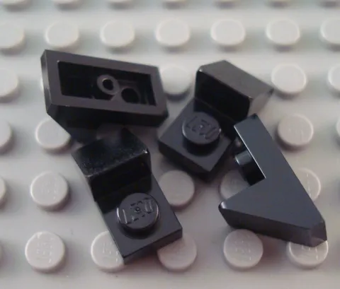 New LEGO Lot of 4 Black 2x1 Cutout Slope Piece from 9467 9464