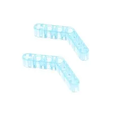 2x LEGO Technic Liftarm Curved 1x7 Transp Light Blue Thick Rod 6064825 32348