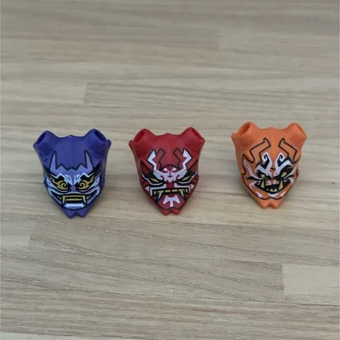 LEGO Minifigure Ninjago Sons of Garmadom Helmets 3 peices w/ printed faces
