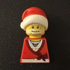 LEGO Minifigure Santa Torso & Head w/ Red Santa Hat (3 pcs)