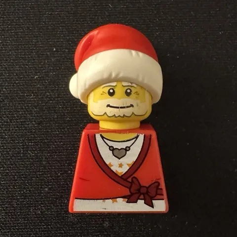LEGO Minifigure Santa Torso & Head w/ Red Santa Hat (3 pcs)