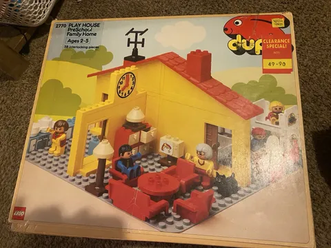 Vintage Lego Duplo 2770 House Base Set In Original Box 1986 Rare Retired READ