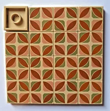 LEGO 10316 PRINTED TILES floor Rivendell tile tan floor pattern tile 42691