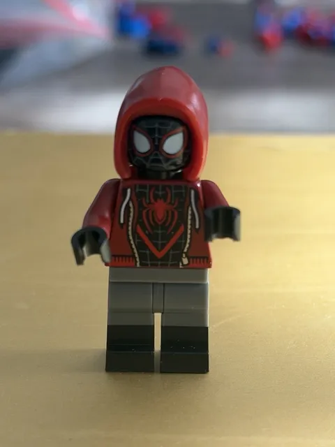 LEGO Marvel Miles Morales Spider-Man Minifigure 76178 Daily Bugle Hoodie - New