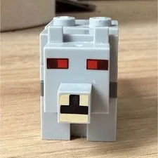 Minecraft Mountain Cave Lego Angry Wolf - Good Condition