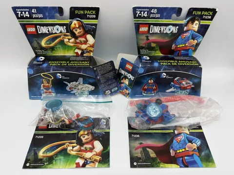 LEGO Dimensions Superman (71236) + Wonder Woman (71209) Fun Pack! 100% Complete!