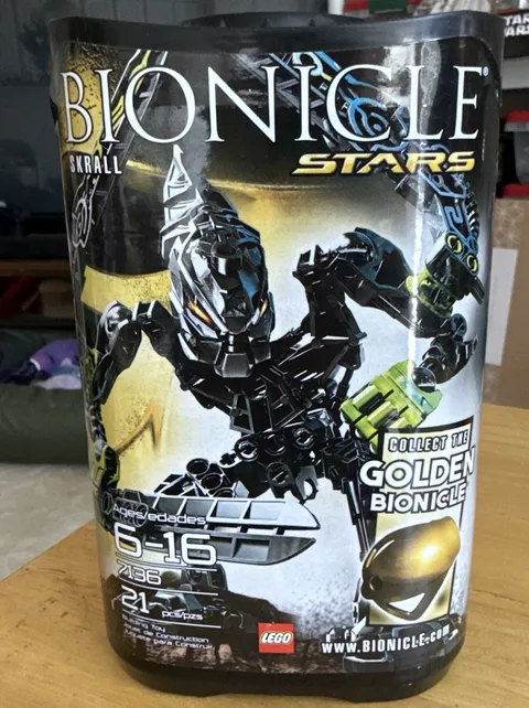 LEGO BIONICLE Stars Skrall 7136 Collectible Canister Set 21pcs 2010 brand new