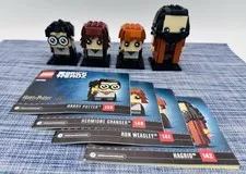 LEGO Brickheadz Harry, Hedwig, Hermione, Ron, and Dumbledore Complete Set