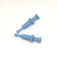 LEGO Parts - Bright Light blue Minifigure, Utensil Syringe - No 87989 - QTY 2