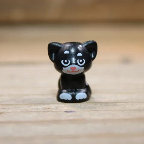 LEGO Friends Black Sitting Baby Kitten Shadow 69902pb03 Cat Qty 1