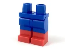 LEGO® Part 970c00pb0420 - Hips and Legs with Molded Red Lower Legs