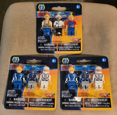 Make-It Blocks Compatible Minifigures 3pc Space/Construction Age 6+