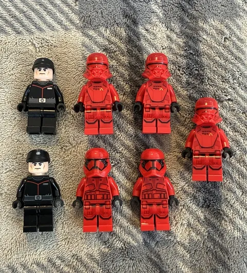 Lego Star Wars 75266 Minifigure Lot Sith Fleet Officer & Jet Troopers X7