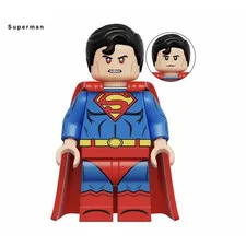 Custom Superman Minifigure DC Comics Hero Figure Compatible Building Blocks