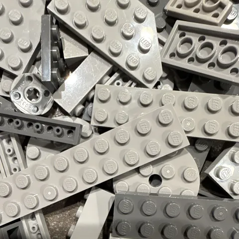 LEGO 100+pcs Assorted Bricks & Plates, Bluish & Light Gray. MOC’s Star Wars!