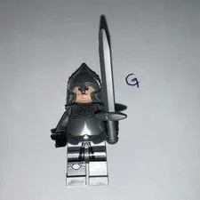  - Gray Armor Helmet & Sword Plastic Figure  LEGO Soldier of Gondor minifigure