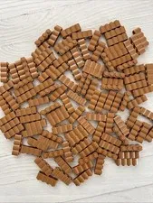 LEGO MEDIUM NOUGAT LOT 150 PCS 1X4 MASONRY BRICK BUILDING PIECES