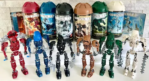 Bionicle Toa Metru: 8601 ,8602 , 8603 , 8604 , 8605 , 8606 w/Canisters & Manuals