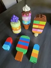 Lego Duplo 37 Piece Ice Cream Cone Popsicle Shop Bundle Summer Set