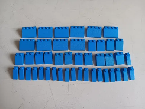 LEGO BULK LOT OF 45 BLUE ROOF SLOPES 33° 3X1 3X2 3X4