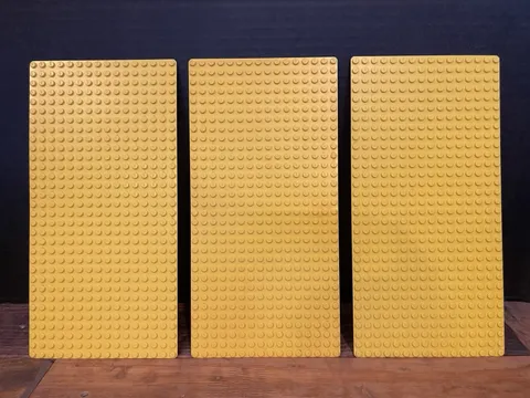 Lego Baseplate 16x32 Yellow Lot Of 3. Vintage