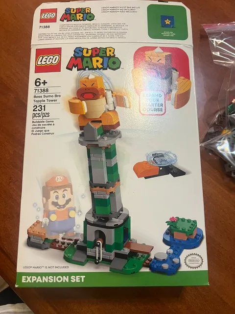 LEGO Super Mario-Boss Sumo Bro Topple Tower 71388 Complete Set W/Manual W/ Box