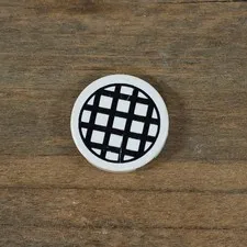 LEGO White Tile Round 2 x 2 with Black Grid Large Pattern 4150p01 Qty 1