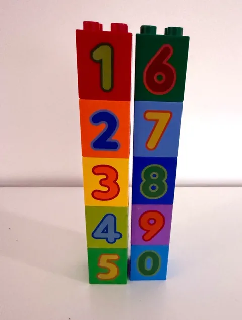 Lego DUPLO ~ Number Blocks Lot! ~ 0 - 9 ~ Train replacement, counting ~ GREAT!
