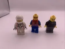 Lego Racing Figures Lot Of 3 Mercedes Petronas, Ferrari, 