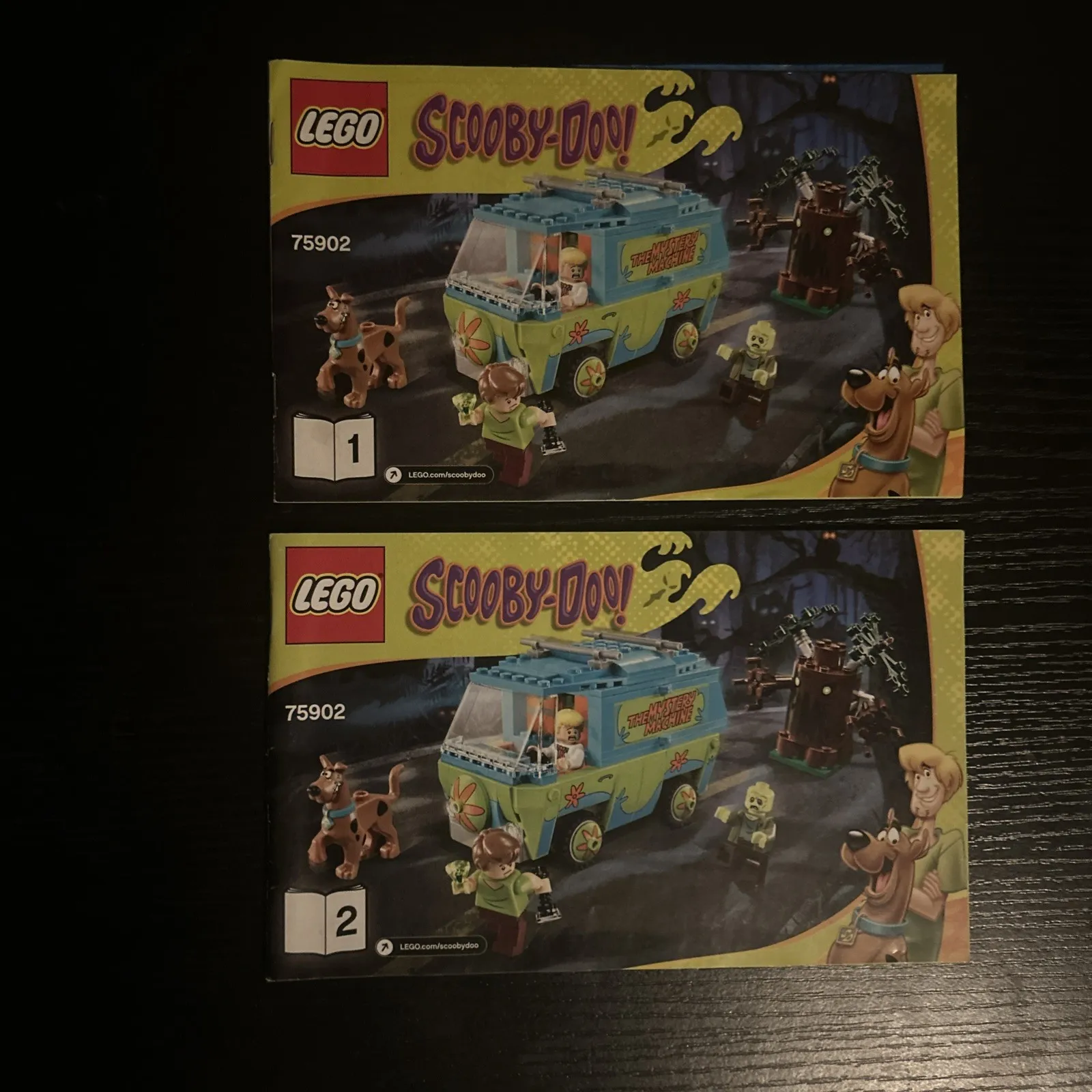 LEGO Scooby-Doo The Mystery Machine 75902 Instruction Manuals Books 1 & 2 Only