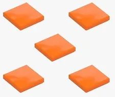 5 New LEGO Orange 2x2 Tile smooth flat panel tiles bright orange 3068 4542142