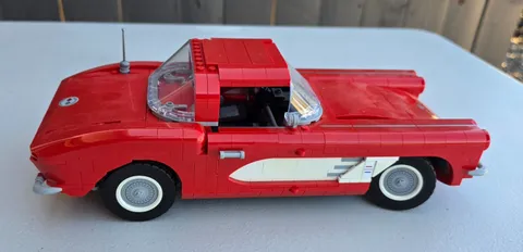 LEGO Icon 1961 Chevrolet Corvette 10321 Retired Red White Grey