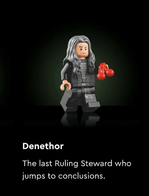 LEGO Lord of the Rings Denethor Minifigure Minas Tirith 11377