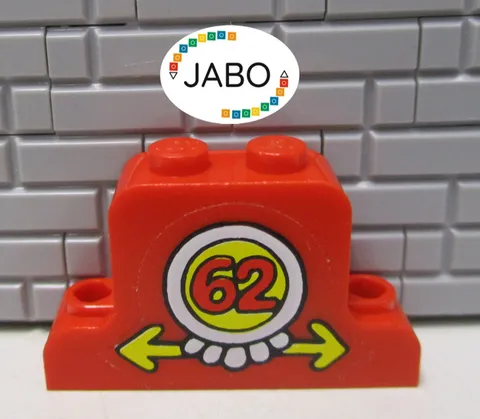 (E5/7) LEGO Fabuland fabaj1pb01 Brick modified with sticker 3662